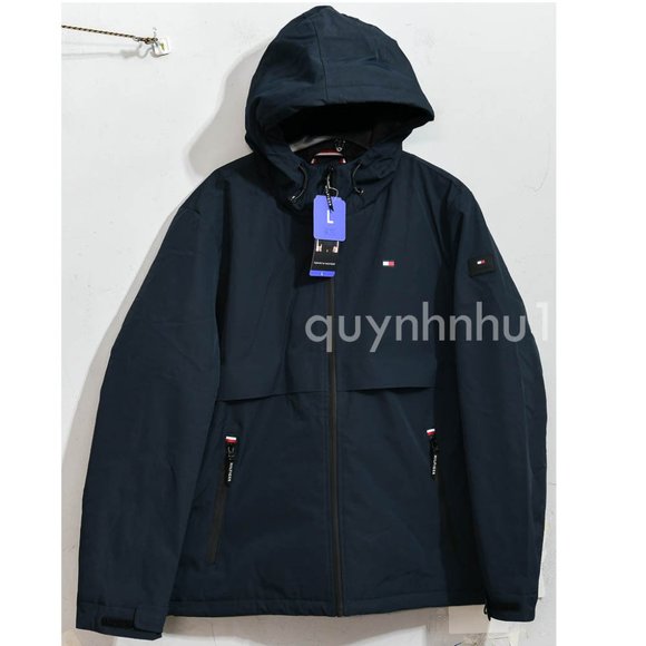 Tommy Hilfiger Men’s Performance Hooded Jacket in Navy - Picture 2 of 7